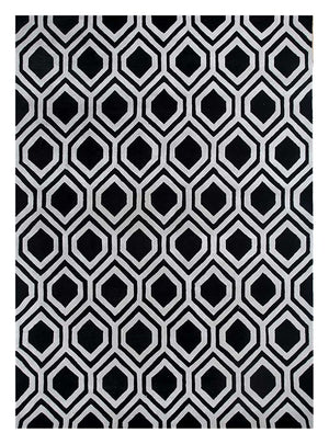 Ullmatta - 330 x 240 cm - svart och vitt