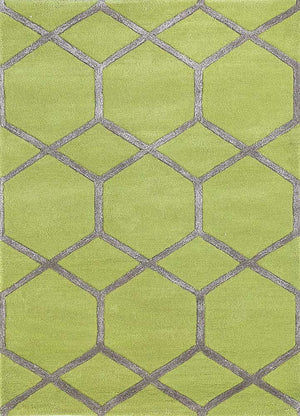 Ullmatta - 165 x 105 cm - ljusgrön