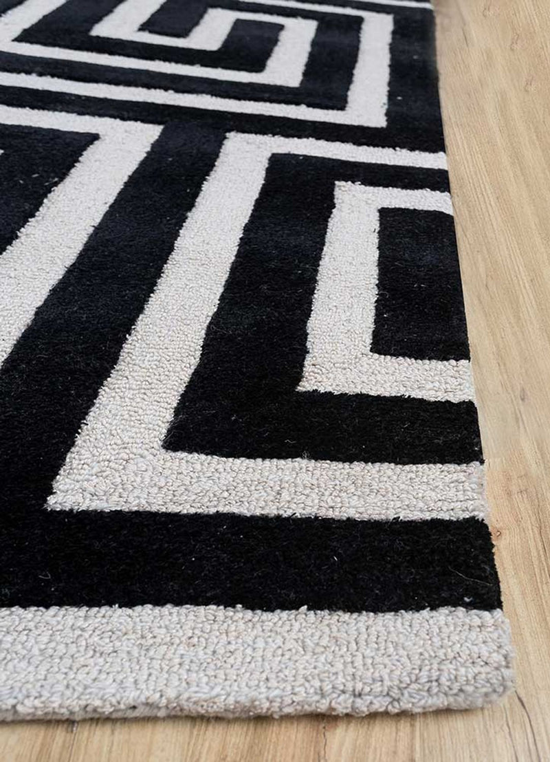 Ullmatta - 330 x 240 cm - svart och vitt