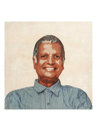 Ullmatta kvadrat  - 185 x 185 cm - grädde