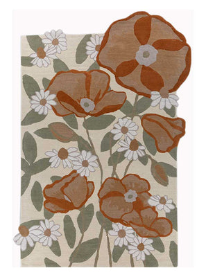 Ullmatta särskild form  - 270 x 180 cm - flerfärgad