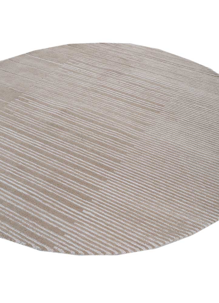 Ullmatta runt  - 180 x 180 cm - beige