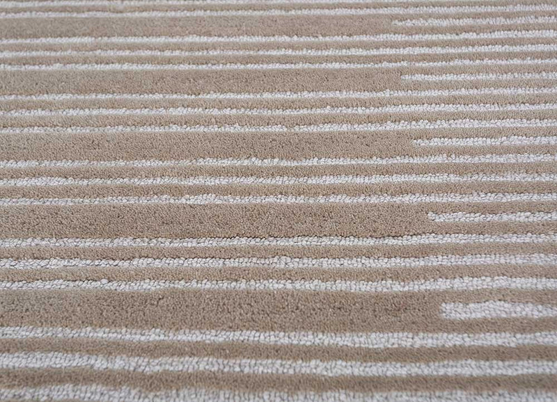 Ullmatta runt  - 180 x 180 cm - beige