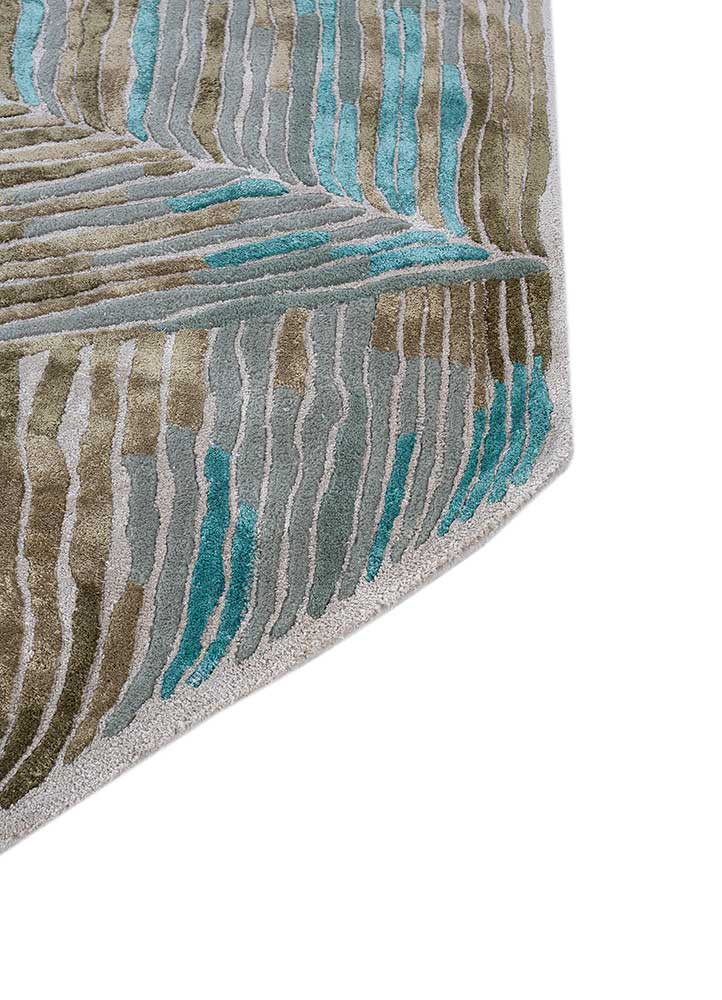 Designermatta särskild form  - 270 x 180 cm - blå