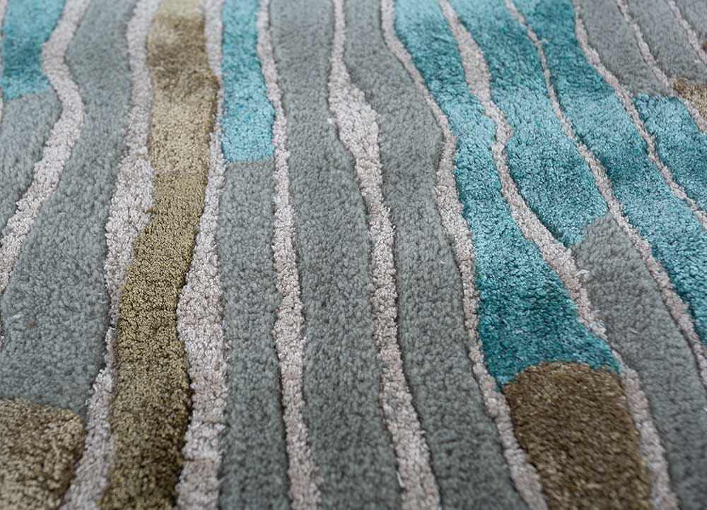 Designermatta särskild form  - 270 x 180 cm - blå