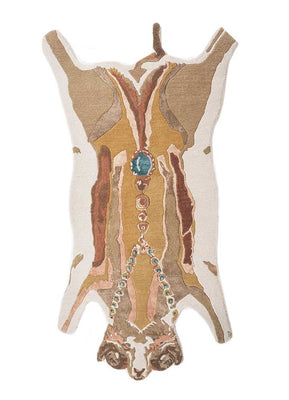 Barnens matta särskild form  - 153 x 90 cm - grädde