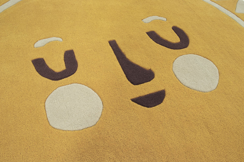 Kinderteppich Sonne rund