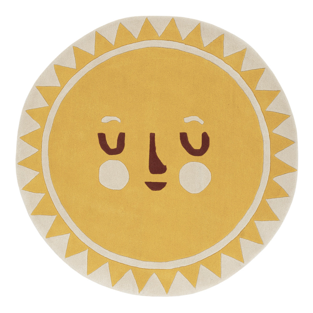 Kinderteppich Sonne rund