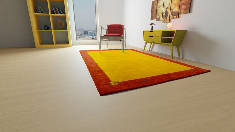Indo Gabbeh-matta 250x300cm - Ullmatta - guld