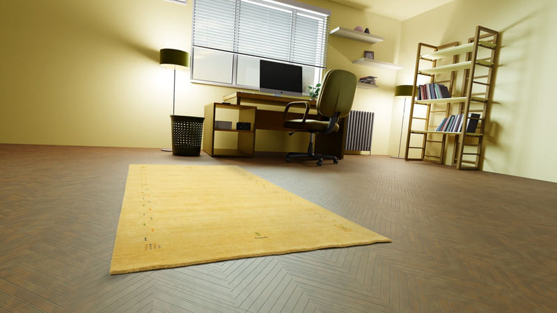 Gabbeh-matta - Indus - 250 x 200 cm - guld