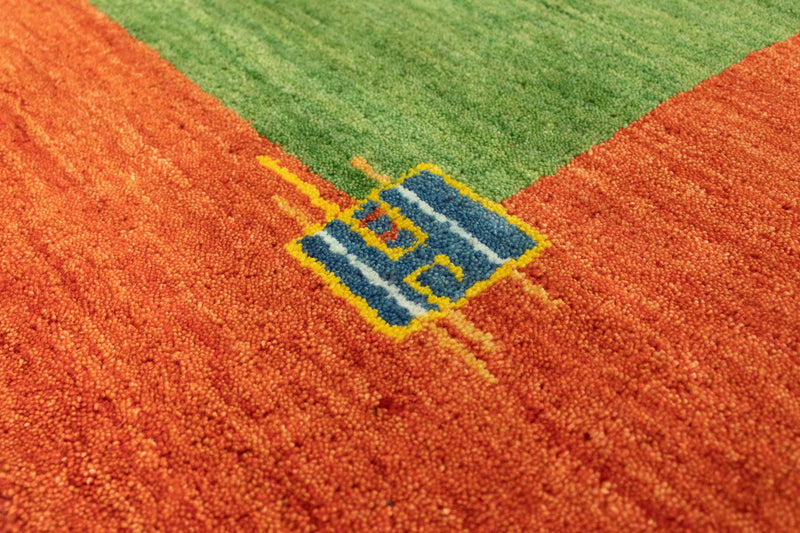 Runner Gabbeh-matta - Indus - 200 x 80 cm - grön