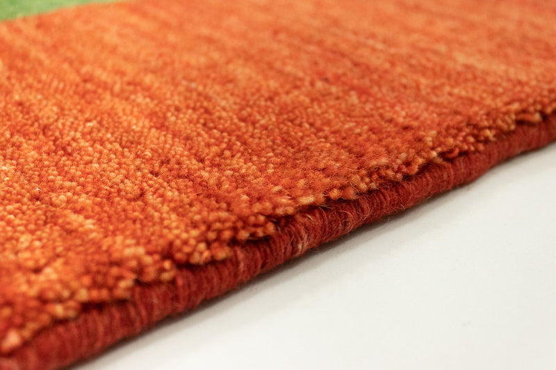 Runner Gabbeh-matta - Indus - 200 x 80 cm - grön