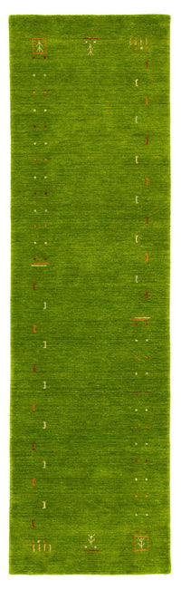 Runner Gabbeh-matta - Indus - 240 x 80 cm - grön