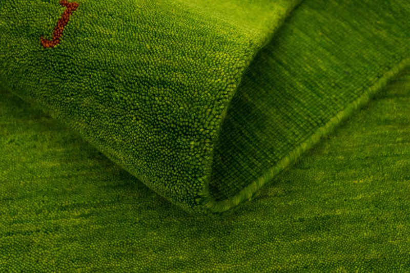 Runner Gabbeh-matta - Indus - 240 x 80 cm - grön