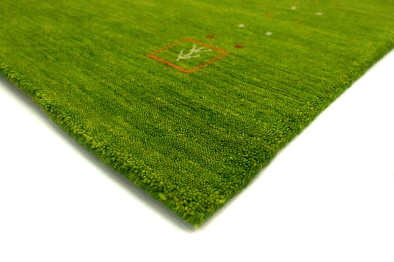 Runner Gabbeh-matta - Indus - 400 x 80 cm - grön