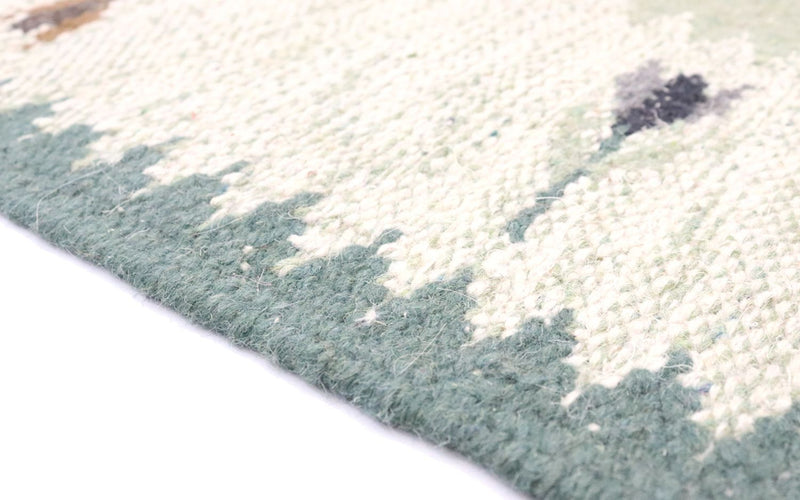 Runner Kelim matta - trendig - 250 x 80 cm - ljusgrön