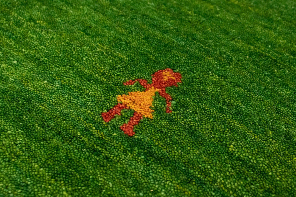 Runner Gabbeh-matta - Indus - 200 x 80 cm - grön