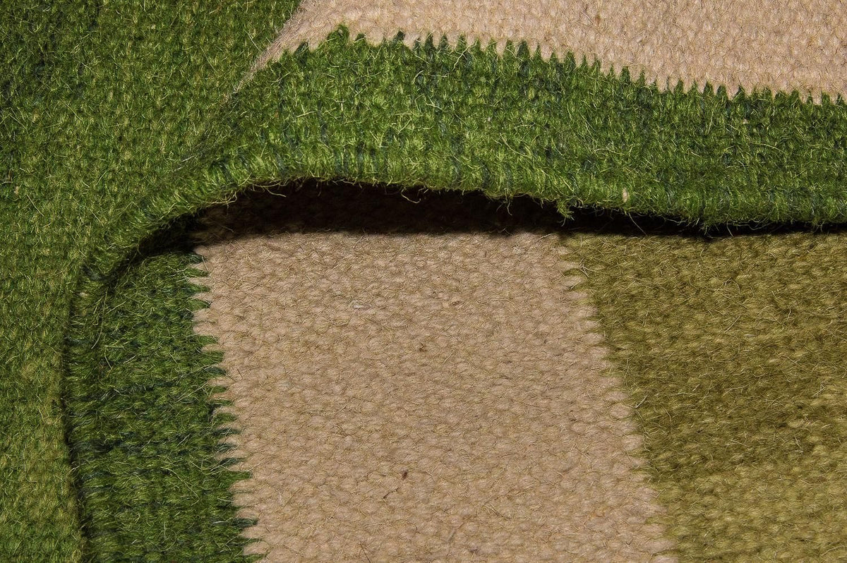 Runner Kelim matta - trendig - 250 x 80 cm - grön