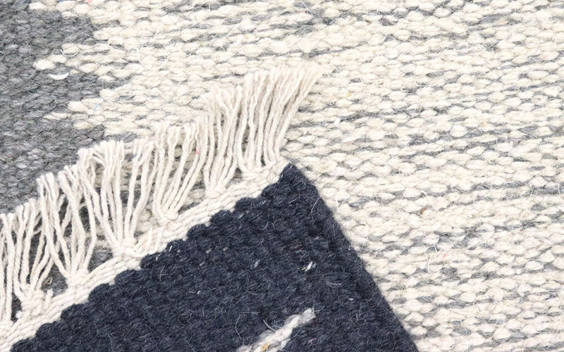 Runner Kelim matta - trendig - 250 x 80 cm - grått