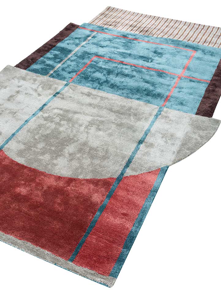 Designermatta särskild form  - 240 x 150 cm - flerfärgad