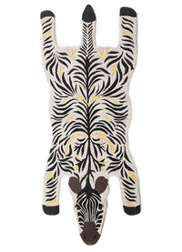 Barnens matta särskild form  - 215 x 90 cm - svart och vitt