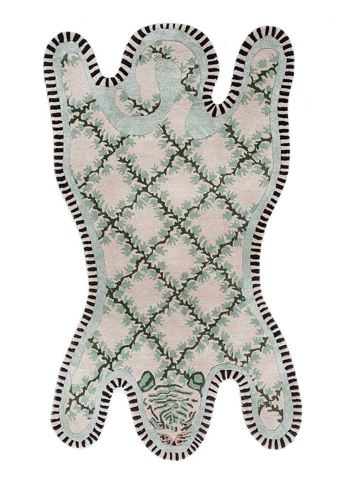 Barnens matta särskild form  - 143 x 90 cm - grön