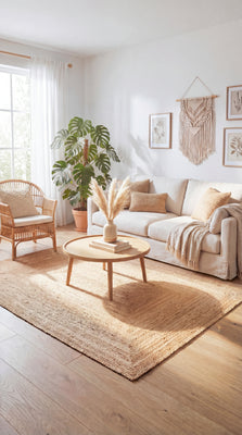 Sisalmatta - Indigo - rektangulär