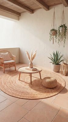 Sisalmatta - Indigo - runt