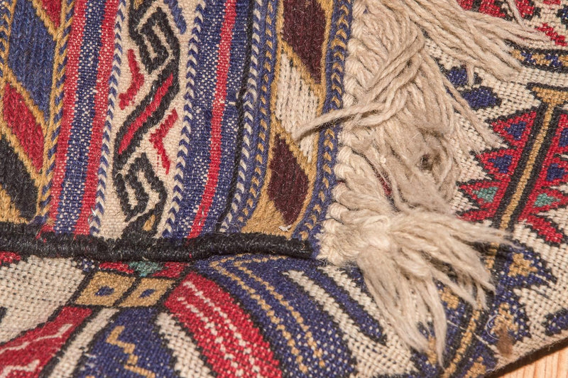 Kelim-matta - gammal - 276 x 185 cm - beige