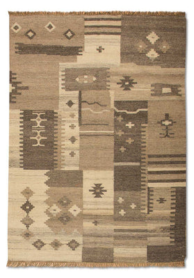 Kelim matta - trendig - 200 x 140 cm - flerfärgad