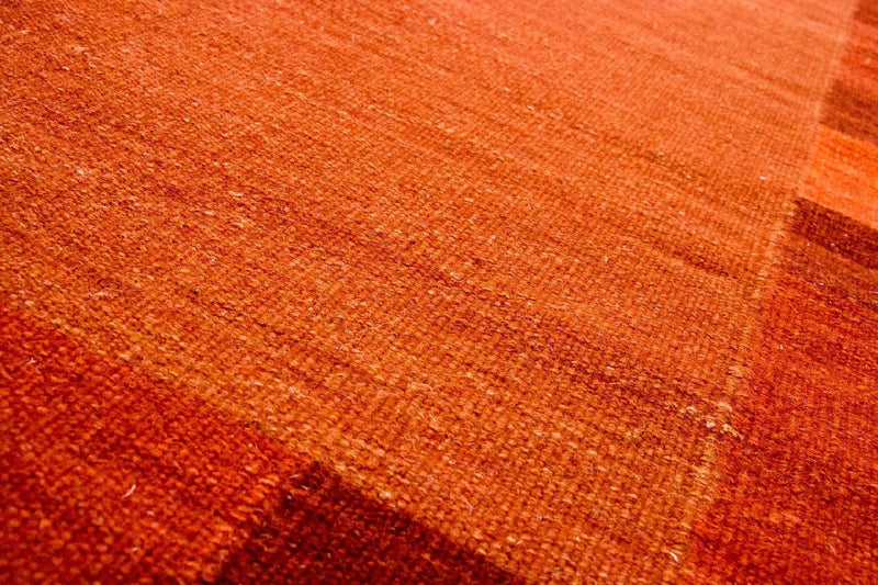 Kelim matta - trendig - 202 x 143 cm - orange