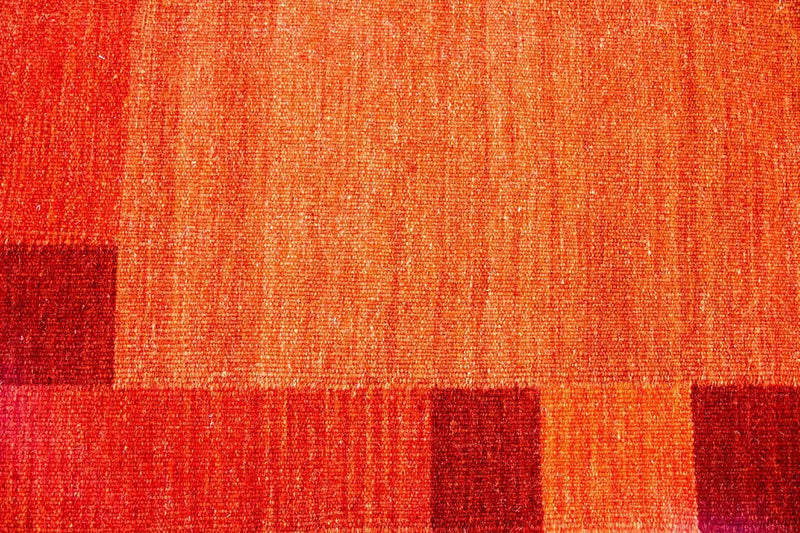 Kelim matta - trendig - 202 x 143 cm - orange