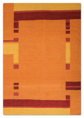 Kelim matta - trendig - 205 x 145 cm - orange