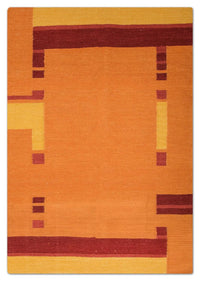 Kelim matta - trendig - 205 x 145 cm - orange