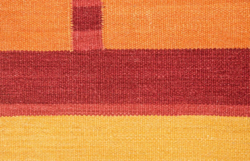Kelim matta - trendig - 205 x 145 cm - orange