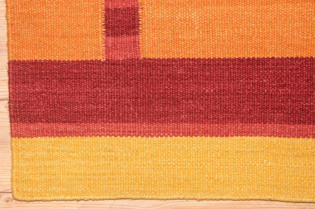 Kelim matta - trendig - 205 x 145 cm - orange