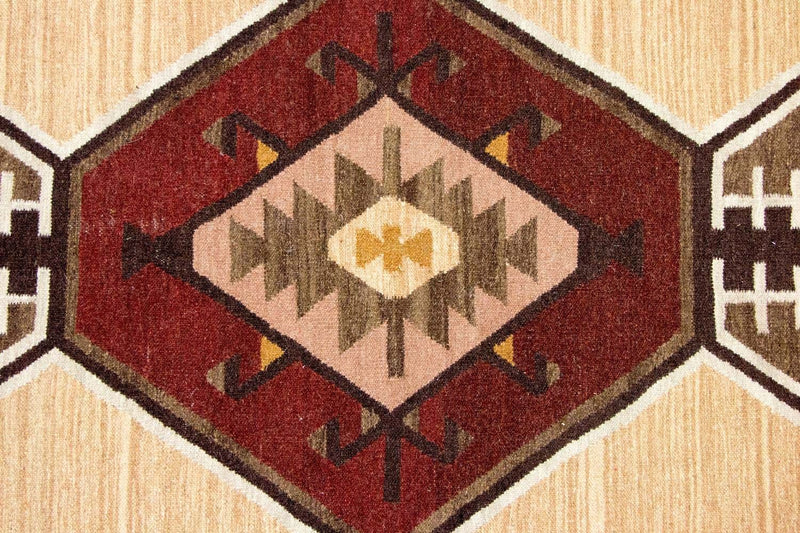 Kelim matta - trendig - 187 x 126 cm - gul