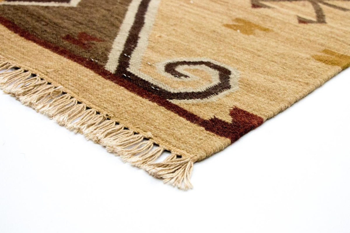 Kelim matta - trendig - 187 x 126 cm - gul