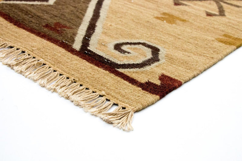 Kelim matta - trendig - 187 x 126 cm - gul