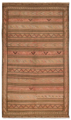 Kelim Carpet - orientalisk matta - 263 x 150 cm - flerfärgad