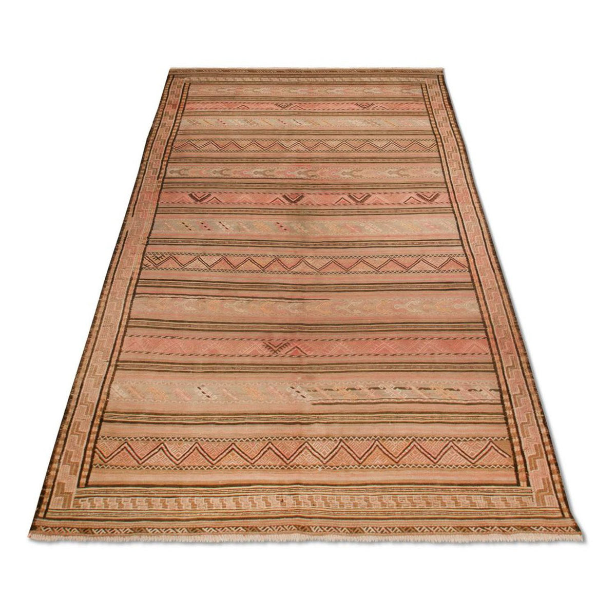 Kelim Carpet - orientalisk matta - 263 x 150 cm - flerfärgad