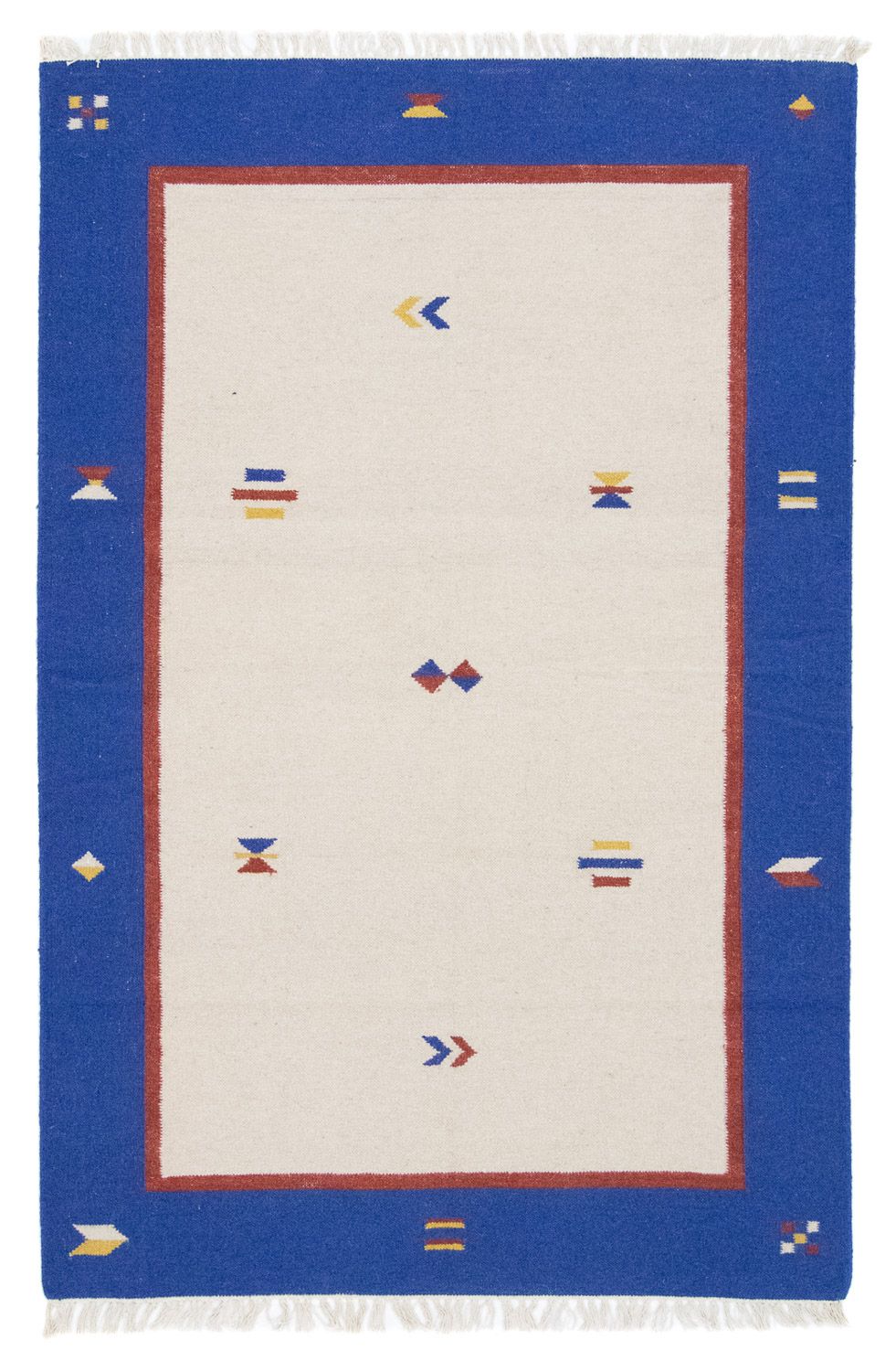 Kelim matta - trendig - 180 x 120 cm - beige