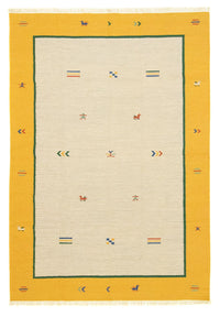 Kelim matta - trendig - 300 x 200 cm - beige