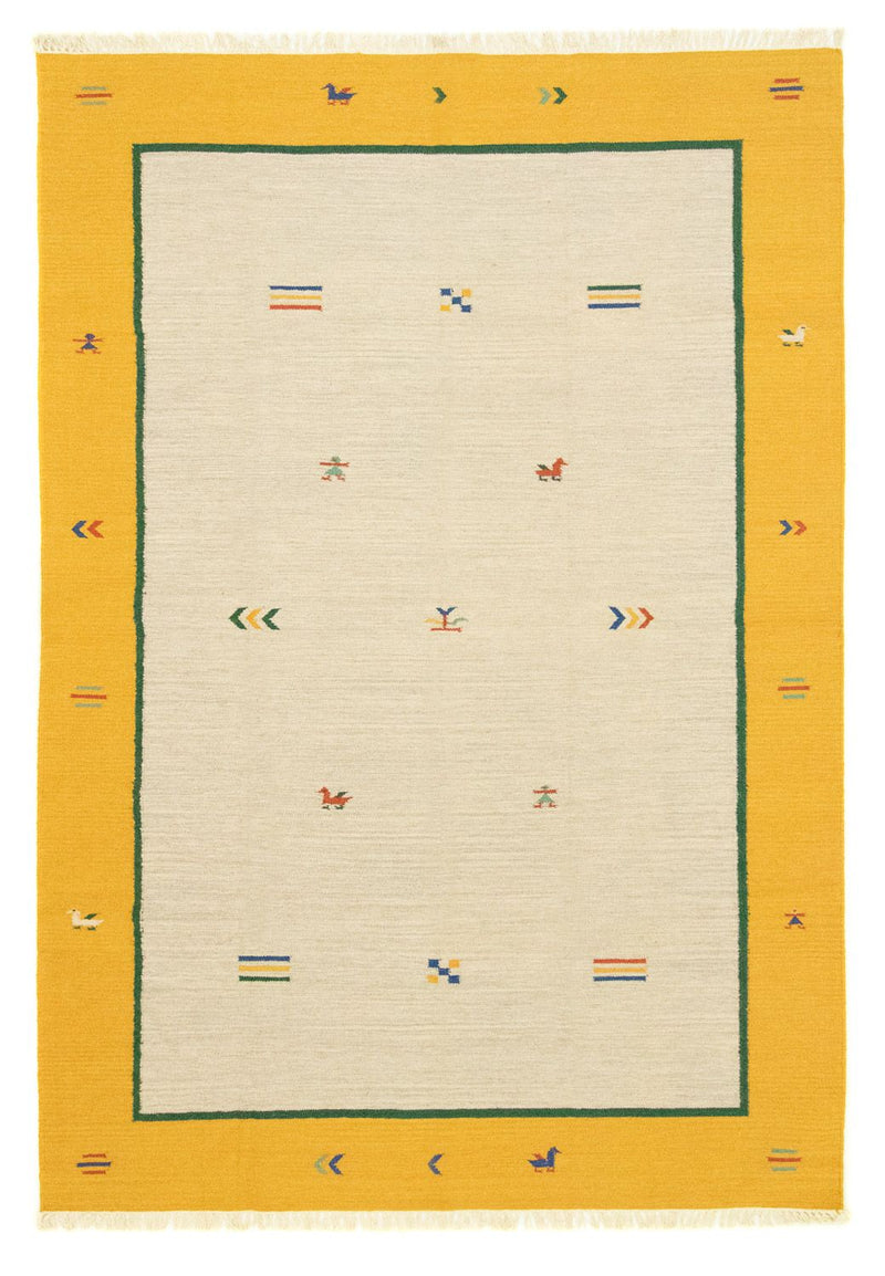 Kelim matta - trendig - 300 x 200 cm - beige