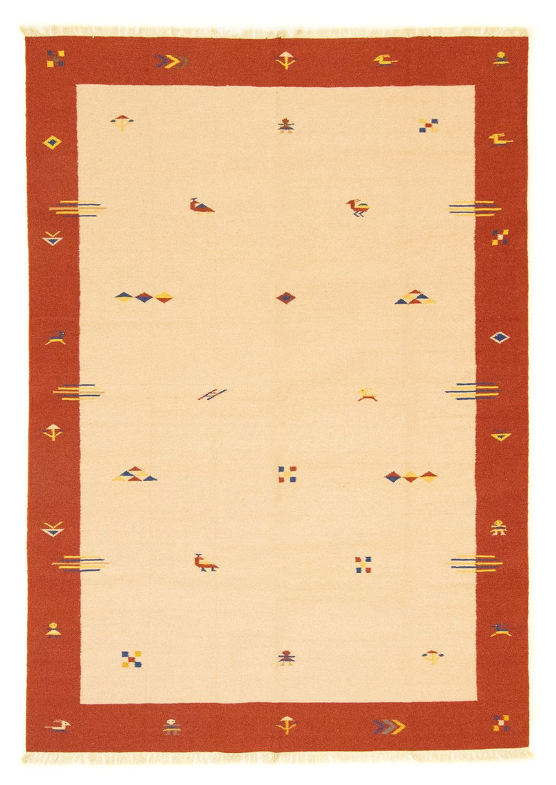 Kelim matta - trendig - 300 x 200 cm - beige