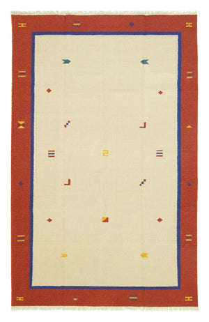 Kelim matta - trendig - 300 x 200 cm - beige