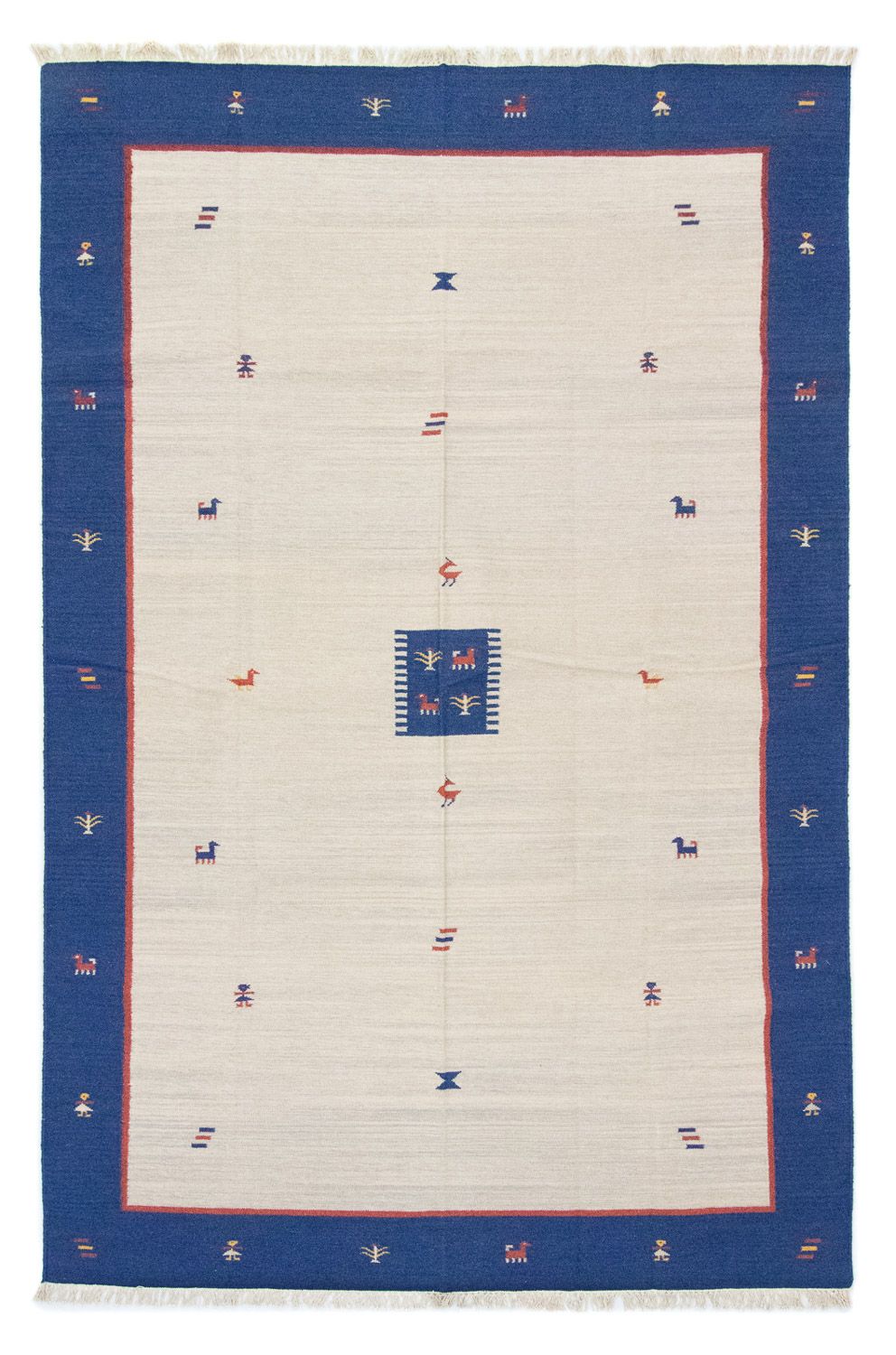 Kelim matta - trendig - 300 x 200 cm - beige