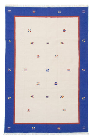 Kelim matta - trendig - 300 x 200 cm - beige