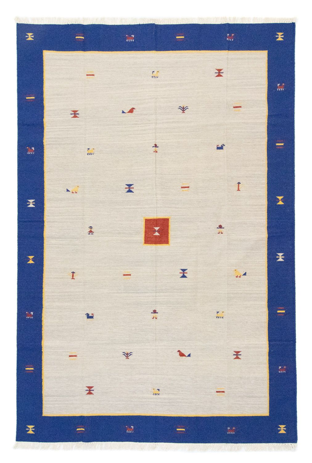 Kelim matta - trendig - 300 x 200 cm - beige