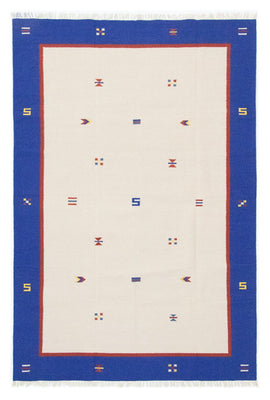 Kelim matta - trendig - 300 x 200 cm - beige